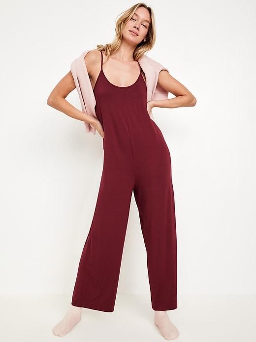 Knit Jersey Pajama Jumpsuit Product Image