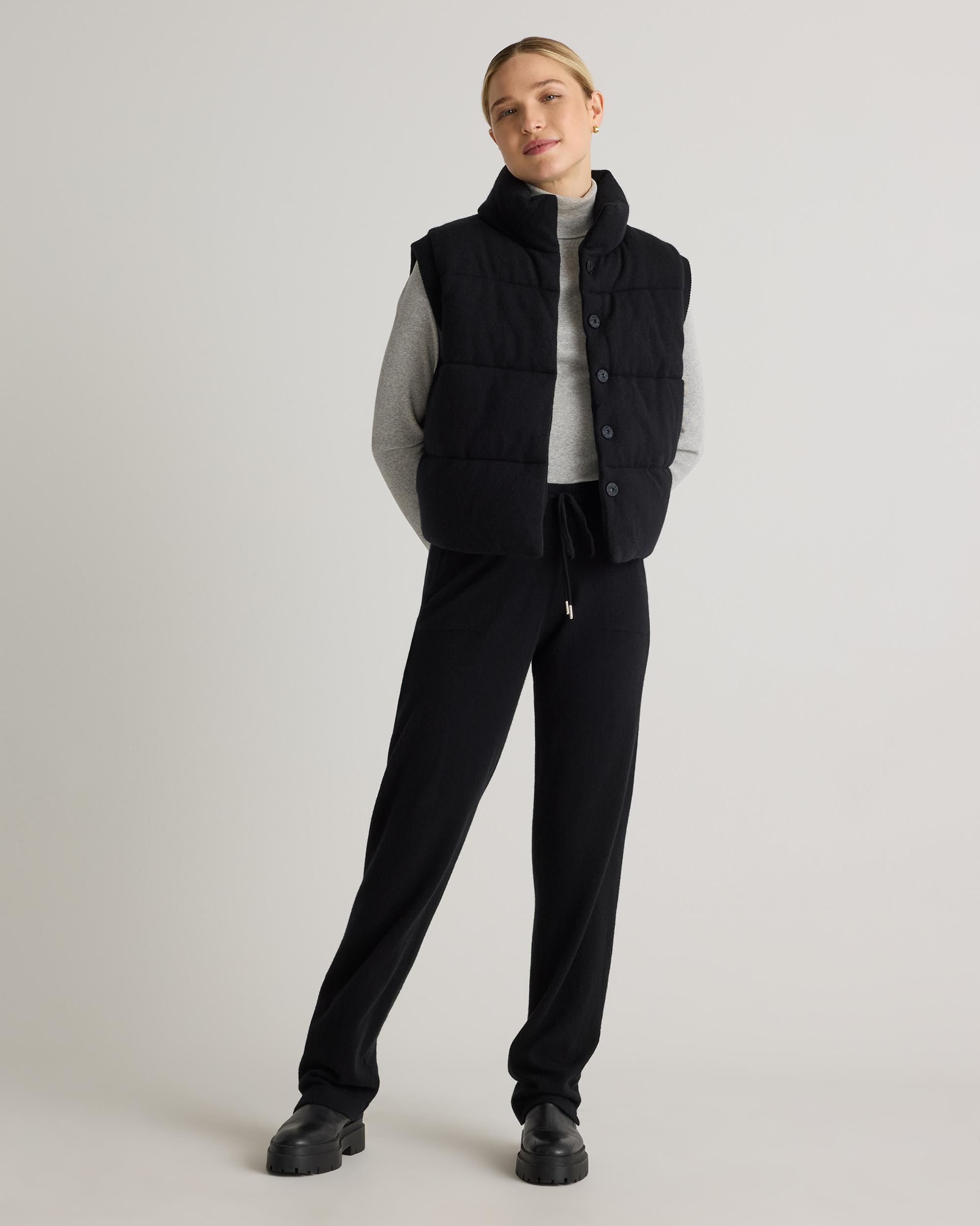 Quince | Women's Mongolian Cashmere Puffer Vest Size XL Product Image