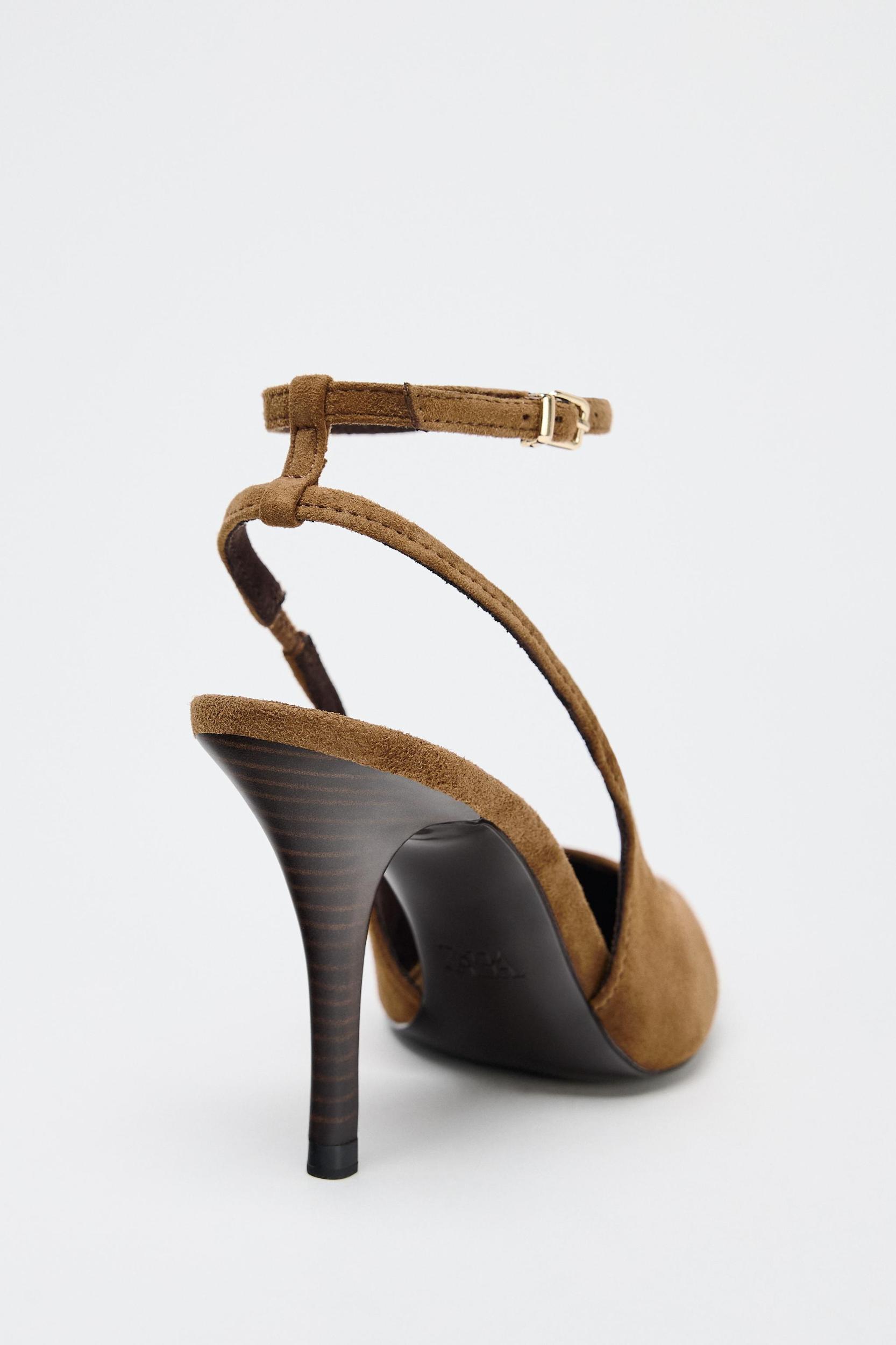 SUEDE SLINGBACK HEELS Product Image