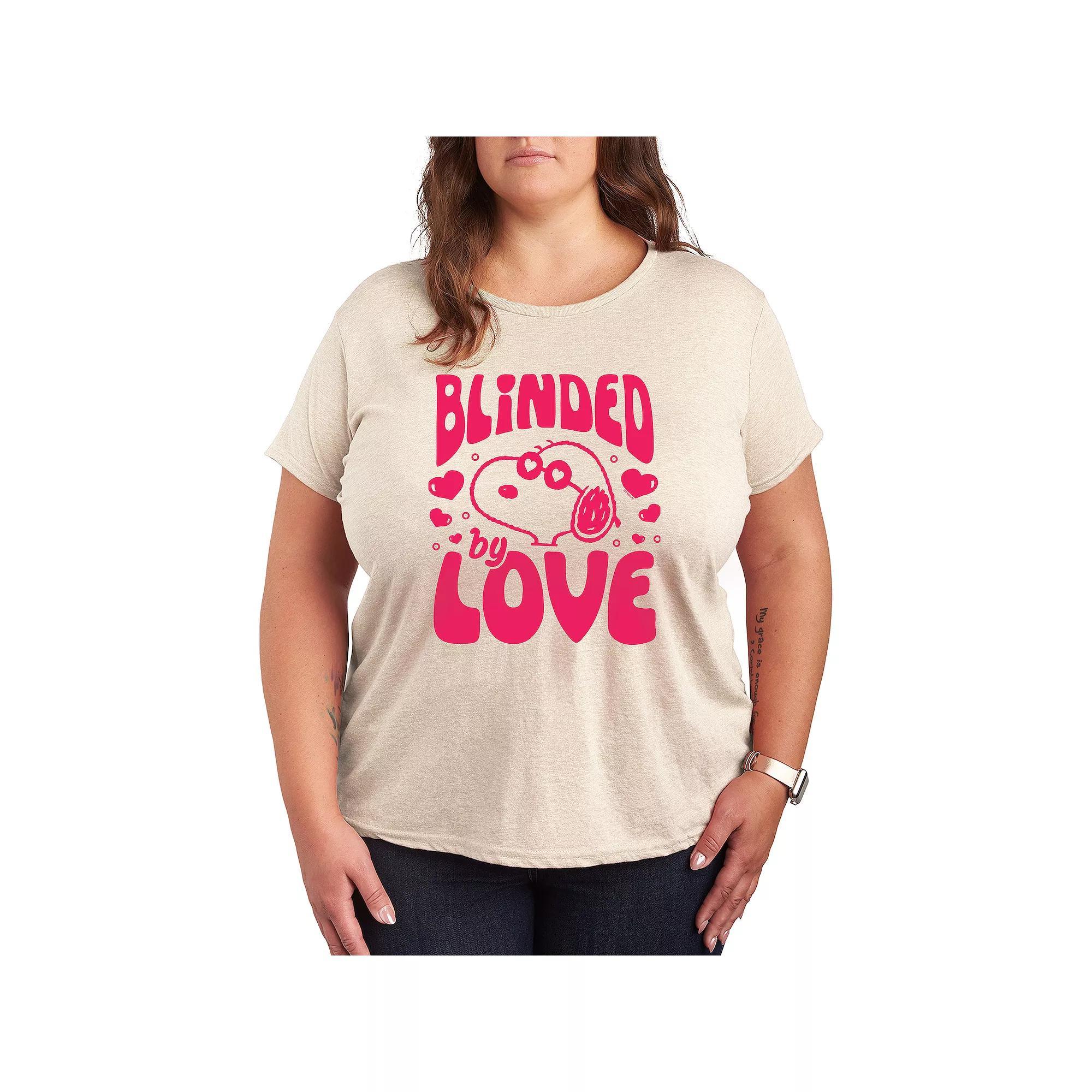 Plus Peanuts Cool Joe Blinded By Love Graphic Tee, Womens Product Image