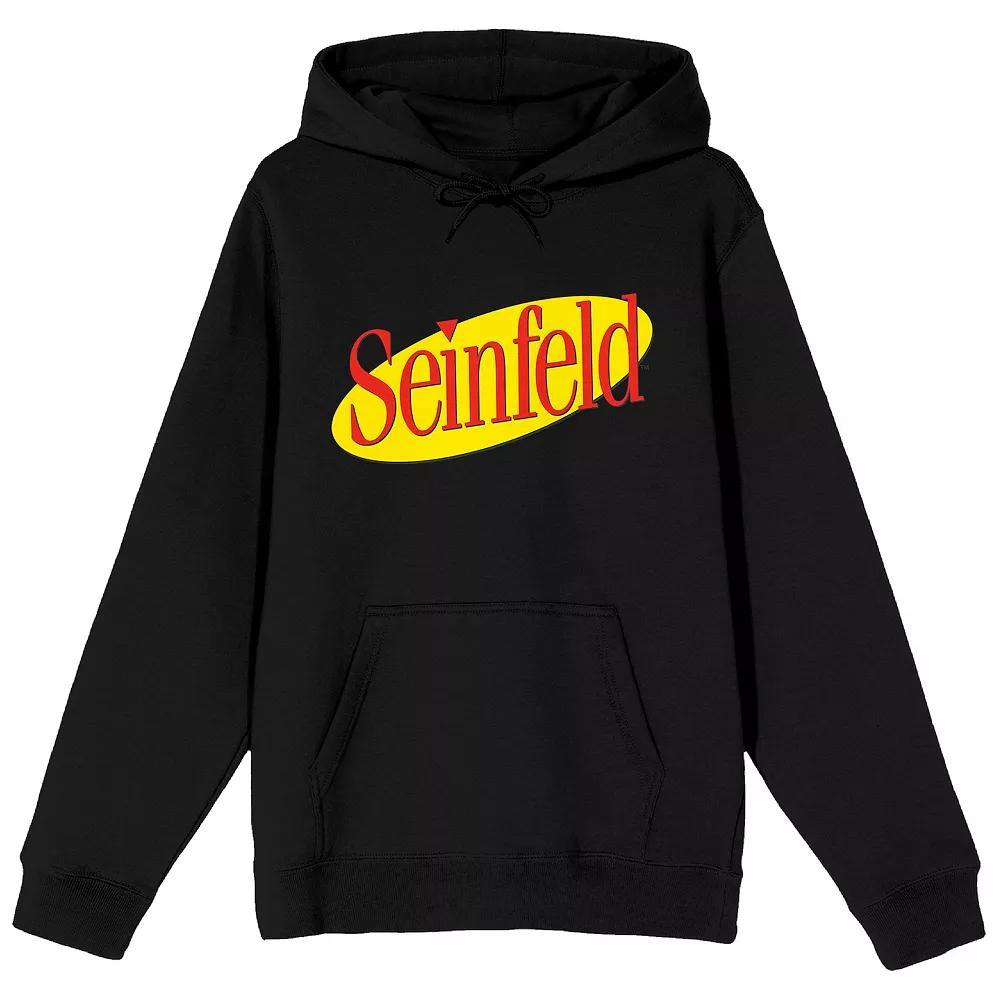 Men's Seinfeld TV Sitcom Logo Hoodie, Size: Small, Black Product Image