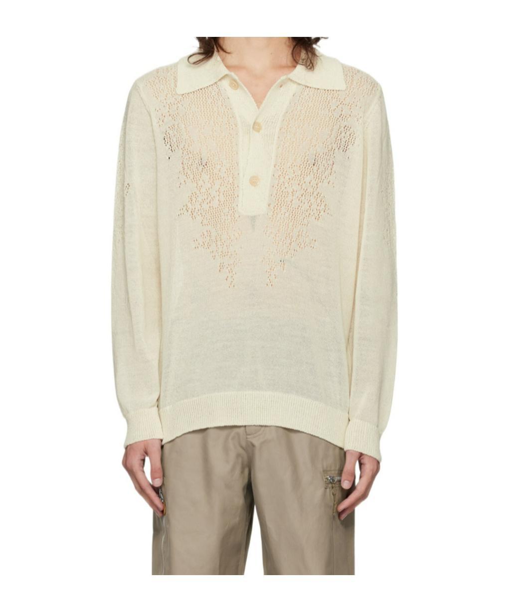 OUR LEGACY Big Piquet Sweater In Nude Product Image