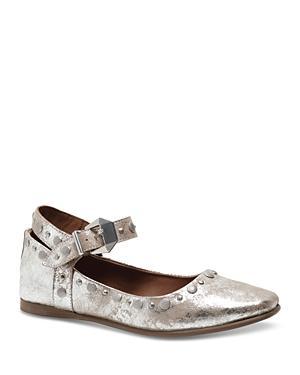 Free People Mystic Studded Leather Ankle Wrap Ballet Flats Product Image
