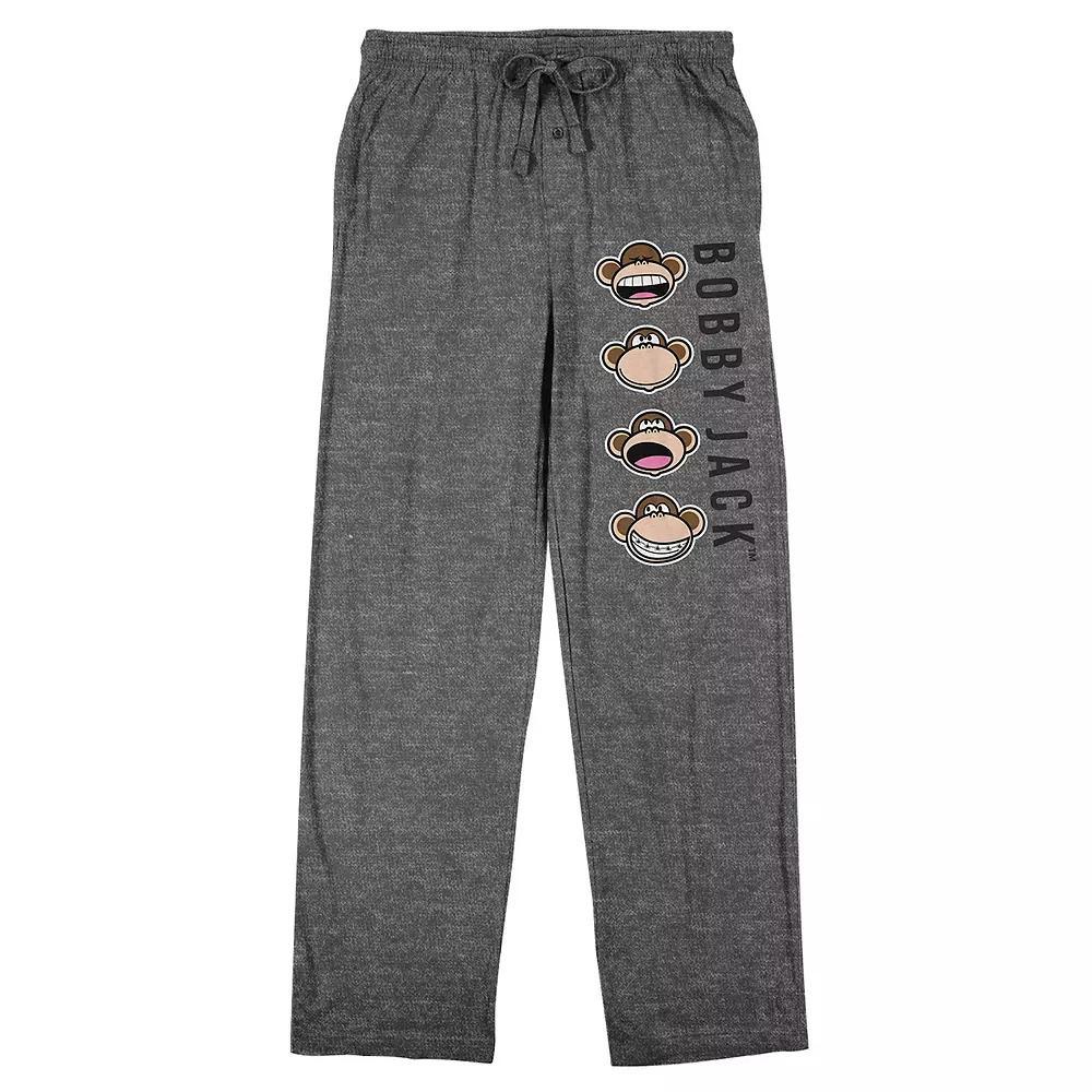 Men's Bobby Jack Monkey Faces Pajama Pants, Size: XL, Gray Product Image