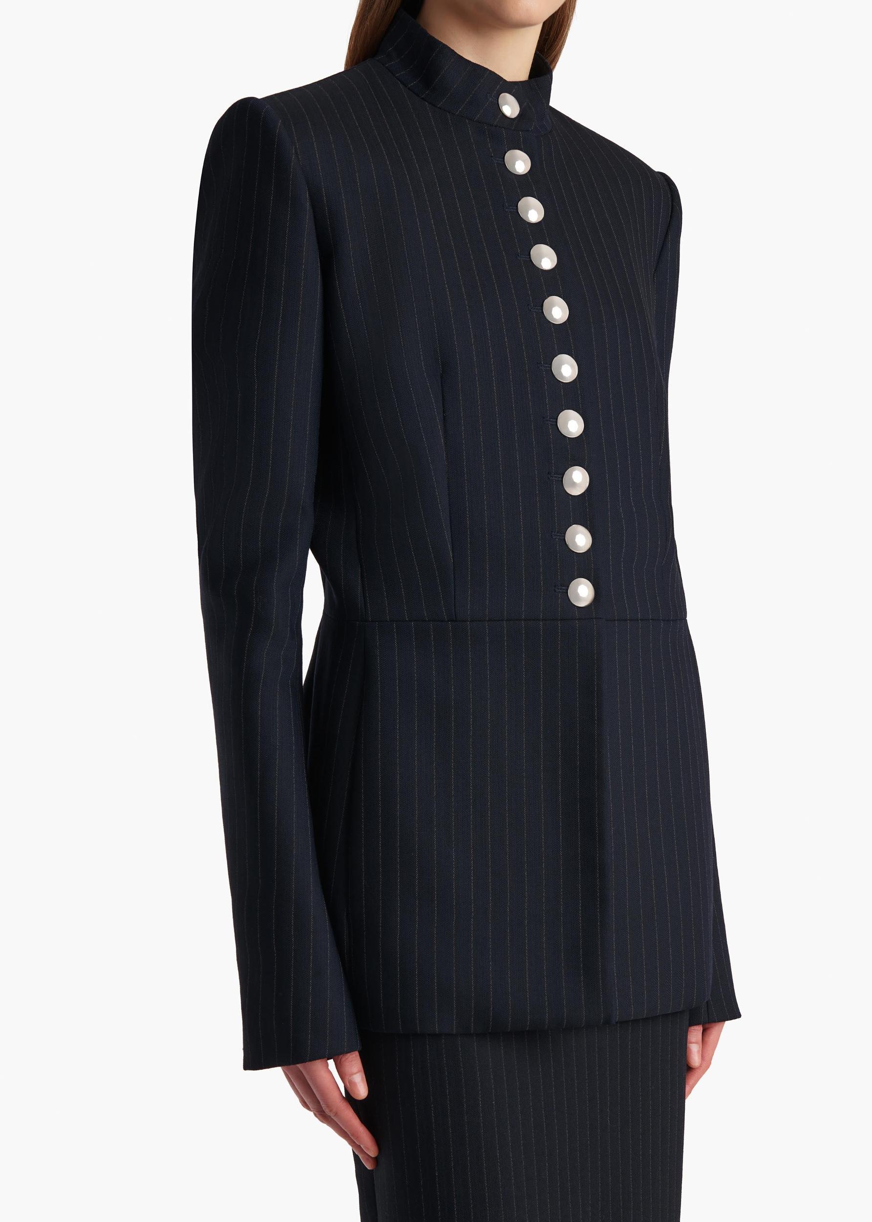 Samuel Jacket in Navy and White Stripe Product Image