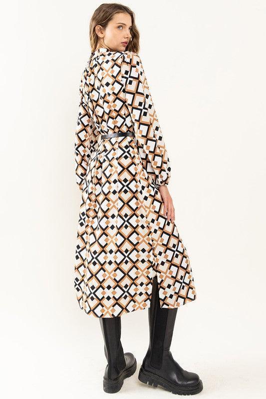 Gia Printed Midi Dress Product Image