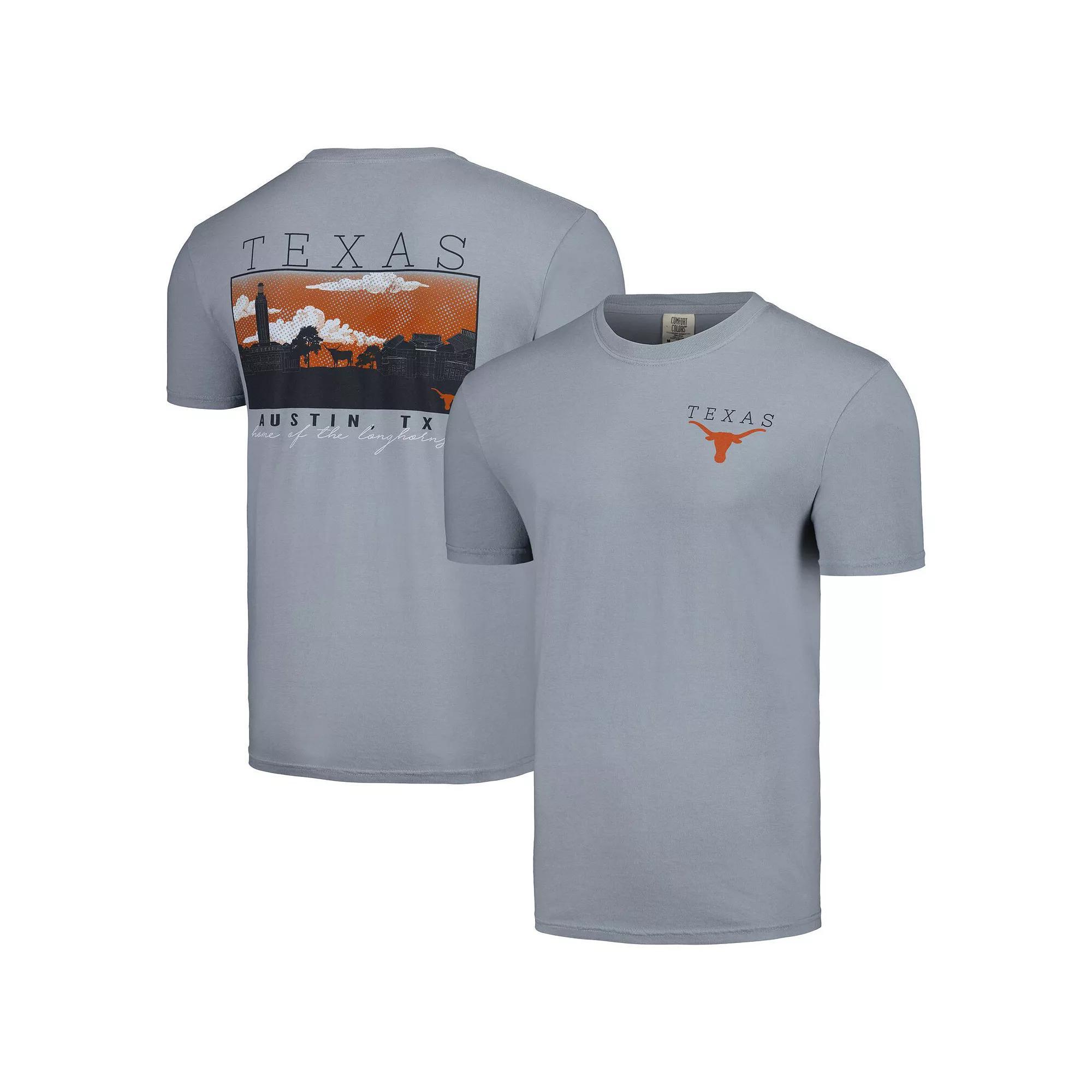 Mens Gray Texas Longhorns Campus Scene Comfort Colors T-Shirt Product Image