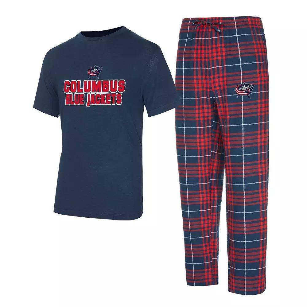 Mens Concepts Sport Columbus Blue Jackets Vector T-Shirt & Pants Sleep Set Product Image