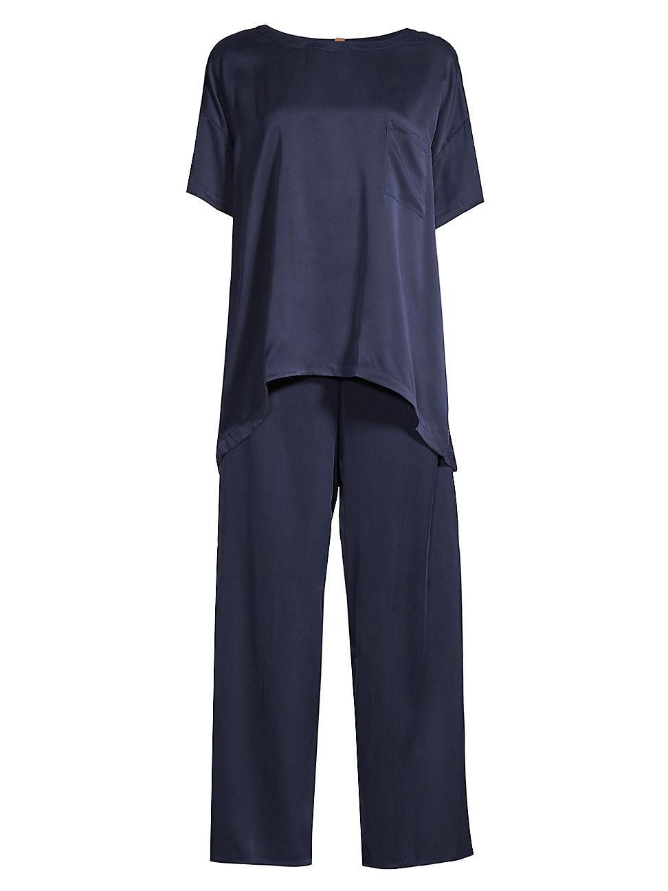 Washable Silk Tee Pant Set Product Image