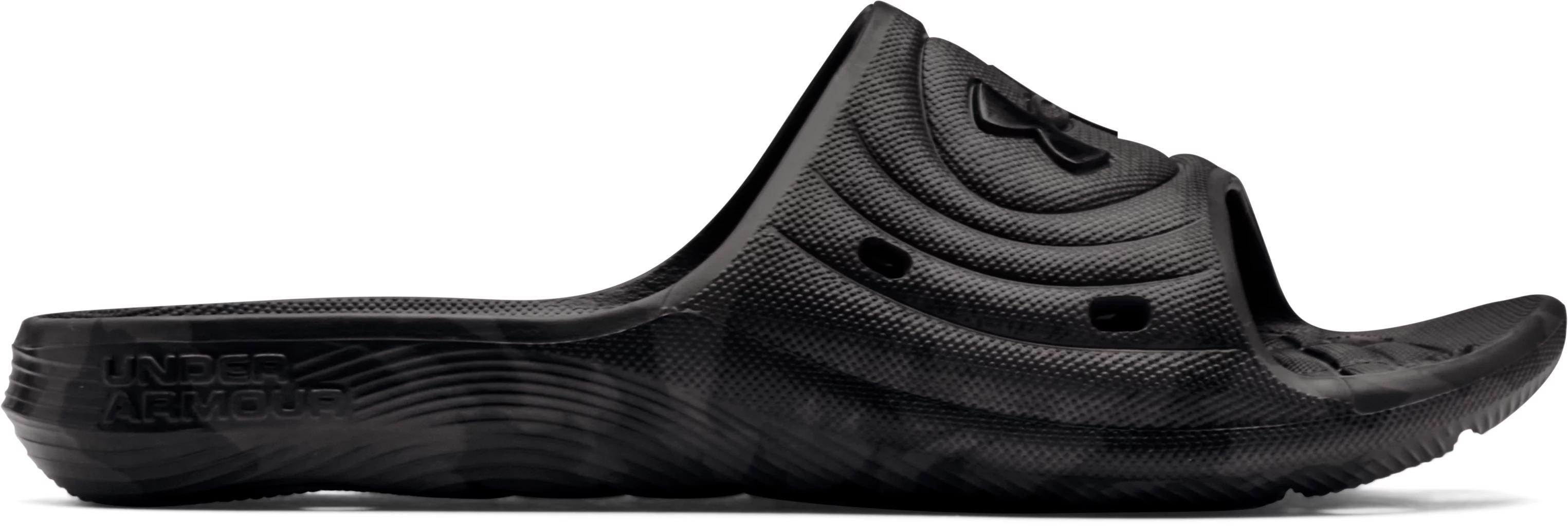 Men's Furry Logo Slide Sandals Product Image