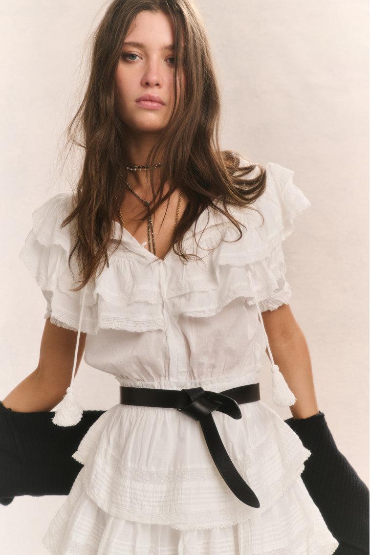 Liv Cotton Ruffled Dress Product Image