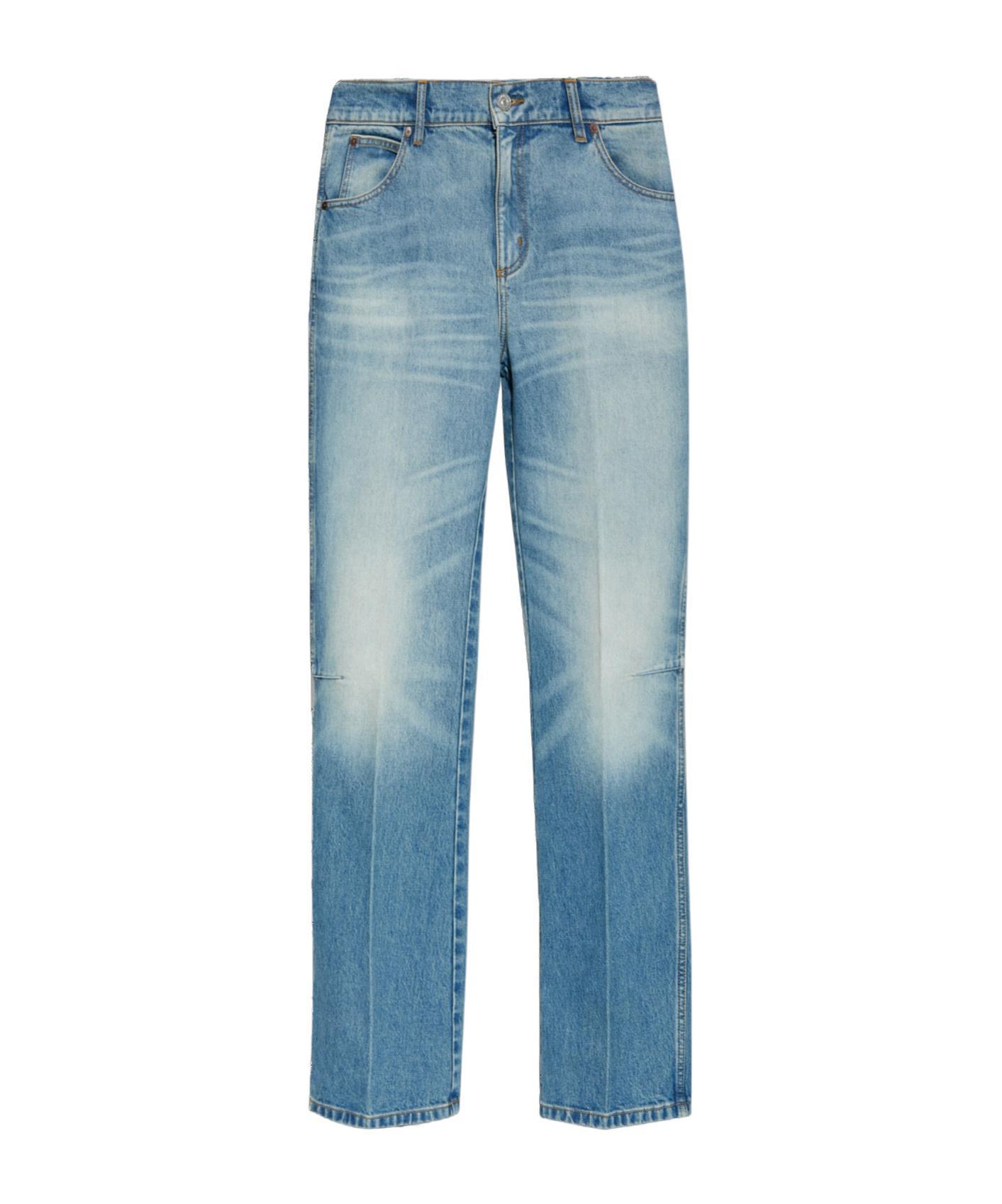 VICTORIA BECKHAM High-rise Straight-leg Jeans In Blue Product Image