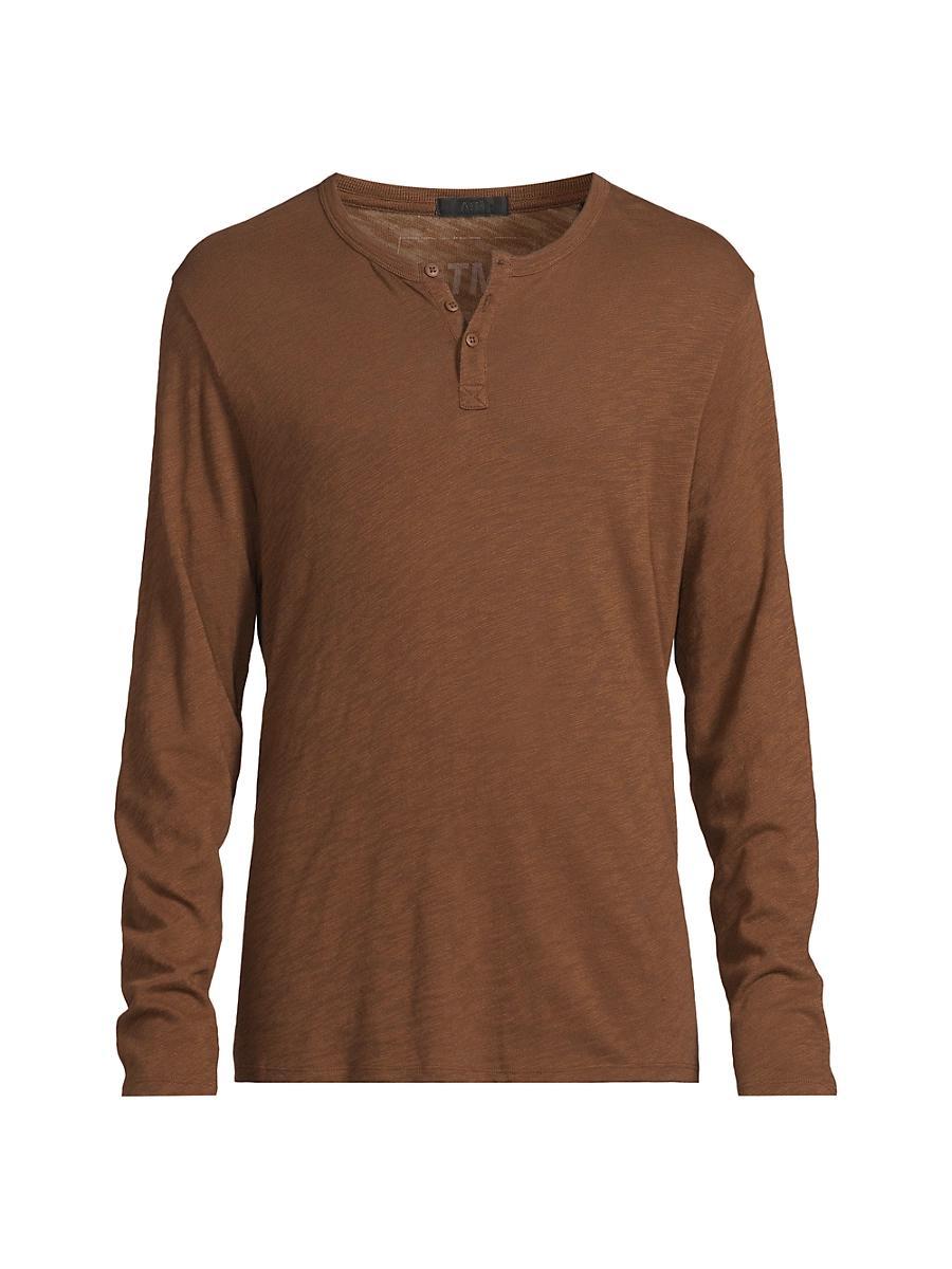Mens Slub Jersey Henley Shirt Product Image