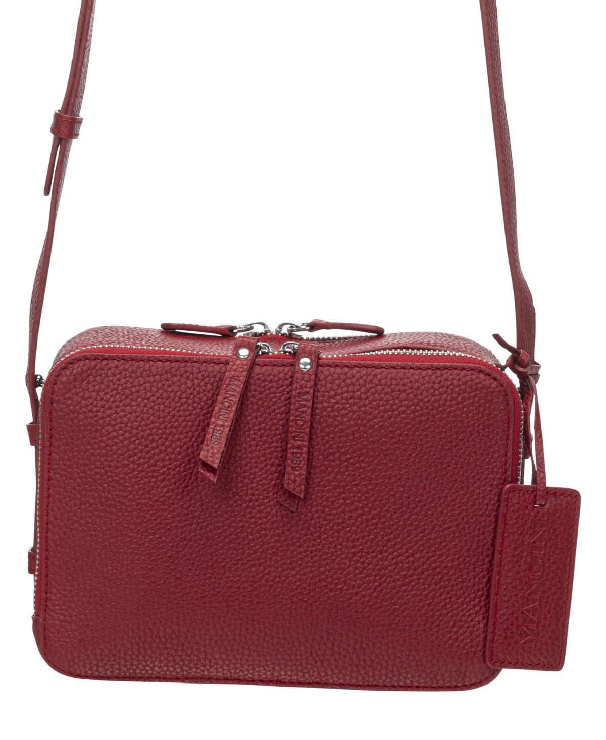 Mancini Womens Pebbled Rachel Camera Style Crossbody Handbag Product Image