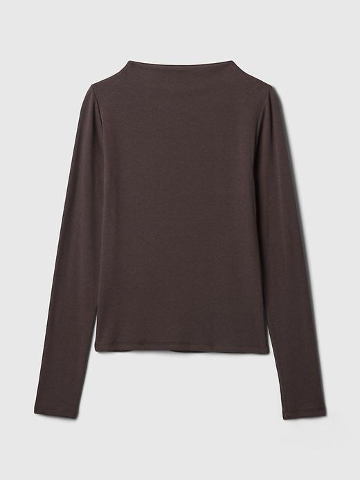 Modern Rib Funnel-Neck T-Shirt Product Image