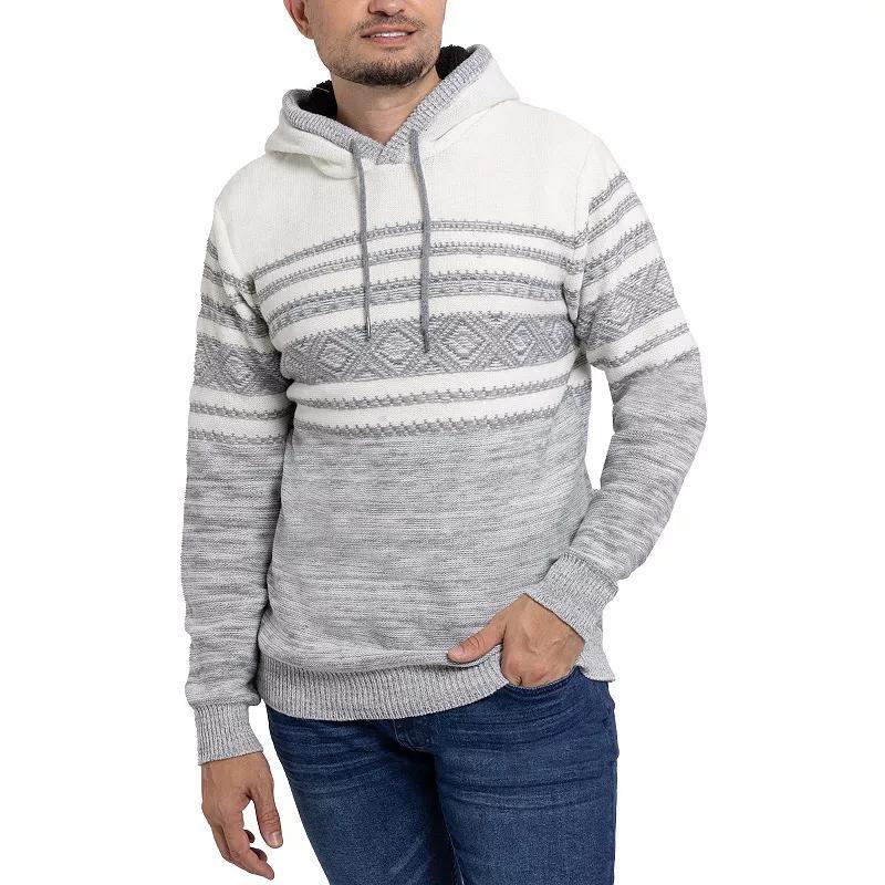 Men's Xray Striped Hooded Sweater, Size: XXL, Grey Product Image