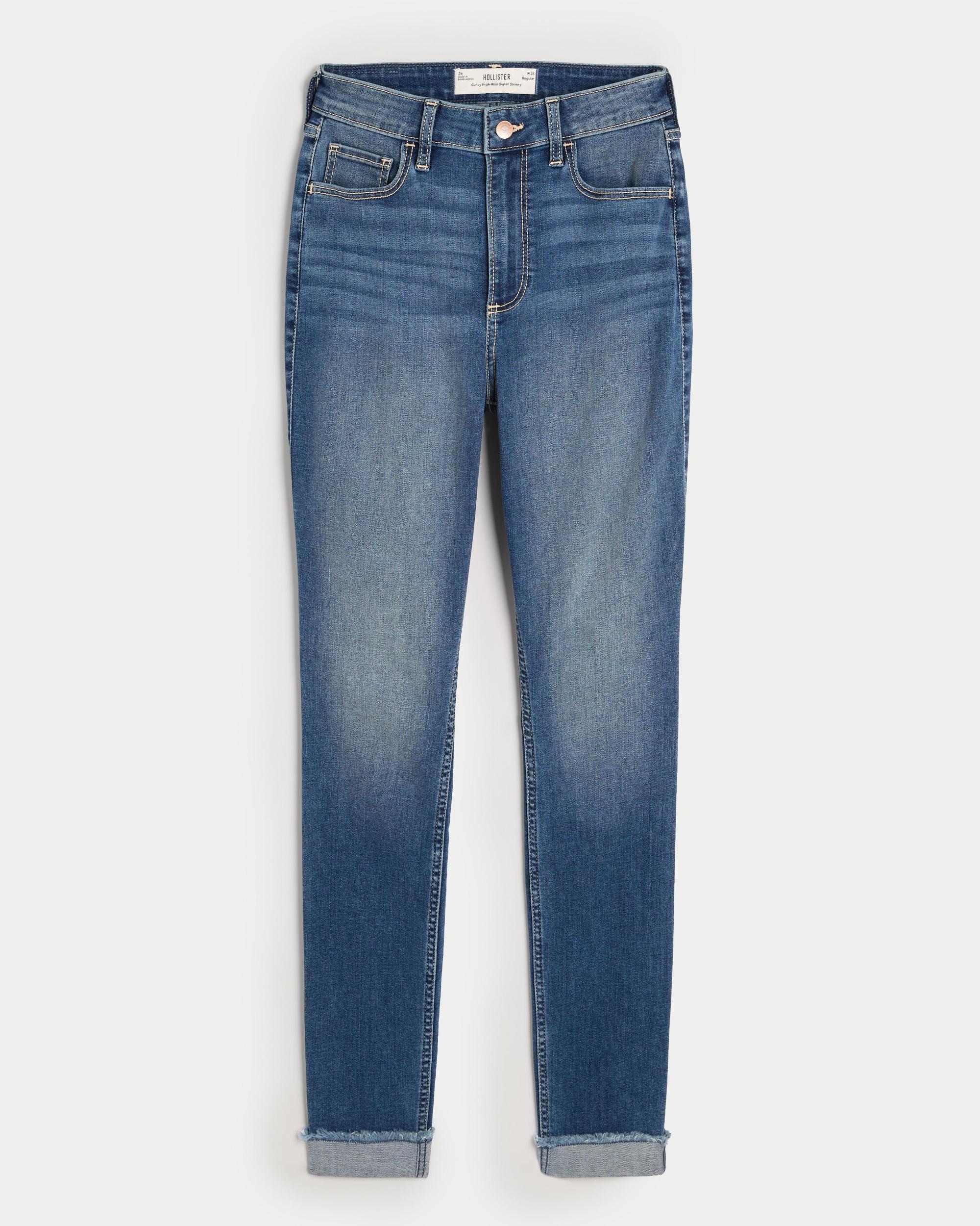 Curvy High-Rise Medium Wash Super Skinny Jeans Product Image