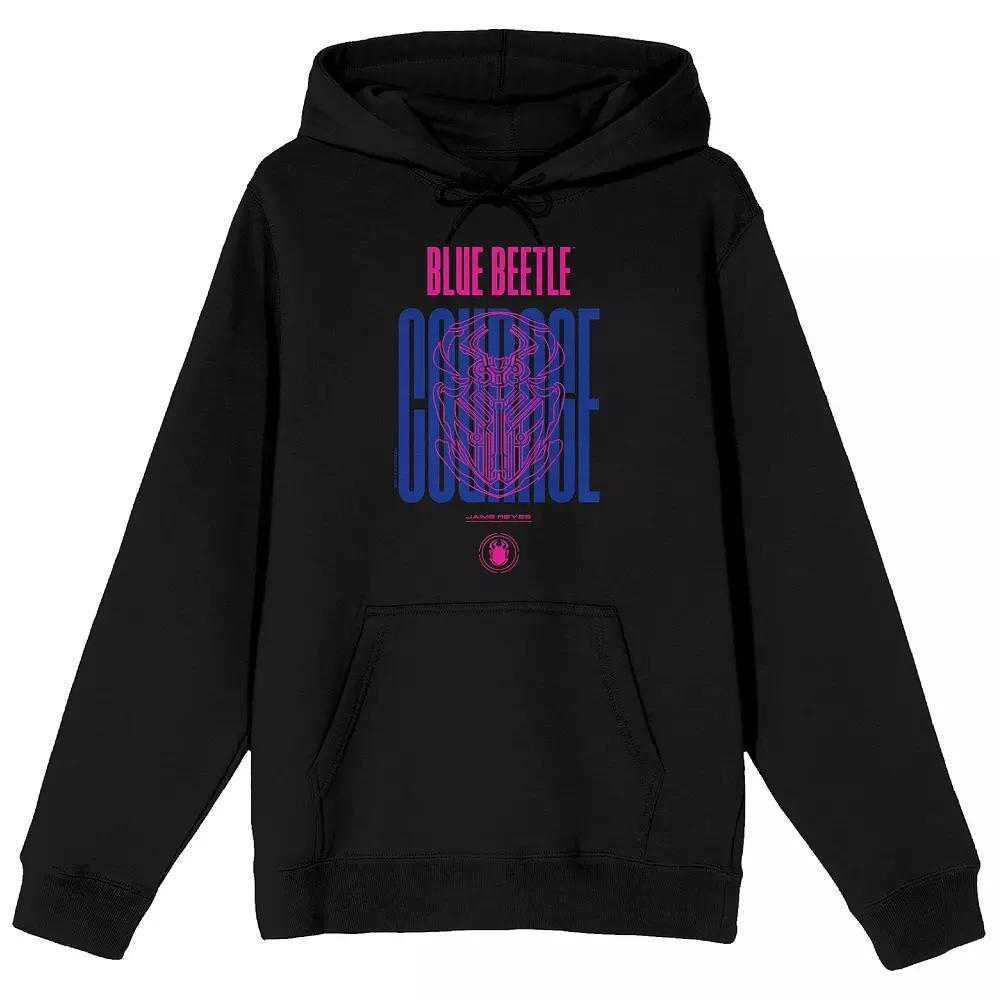 Men's Blue Beetle Courage Graphic Hoodie, Size: Large, Black Product Image