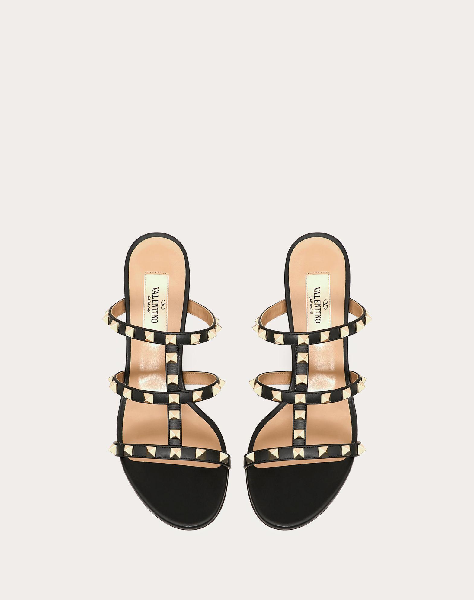 Rockstud Calfskin Leather Slide Sandal 60 Mm Product Image