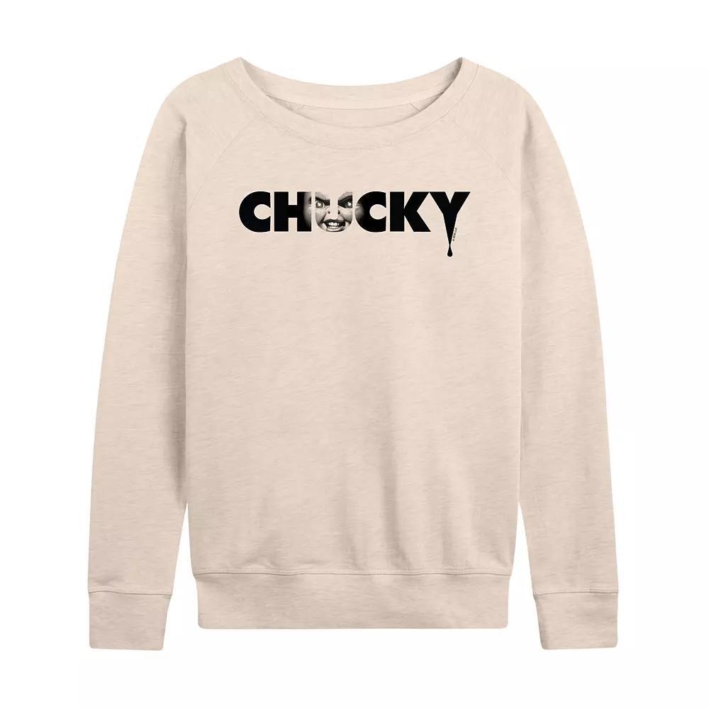 Womens Chucky Face Logo French Terry Long Sleeve Tee Product Image