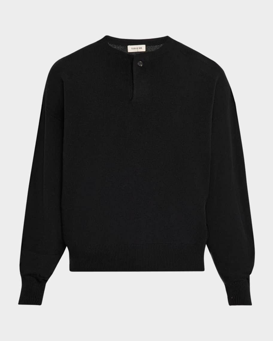 Mens Fine Knit Henley Shirt Product Image