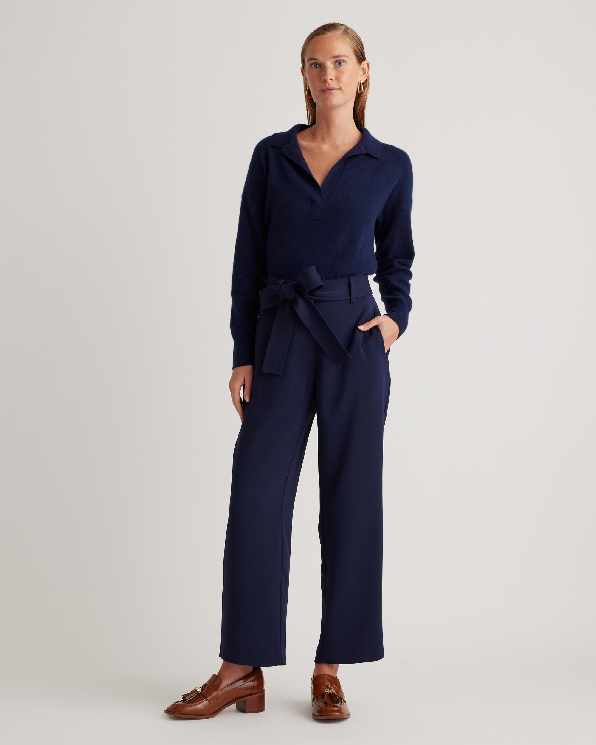 Quince | Women's Stretch Crepe Paperbag Pants Polyester Product Image