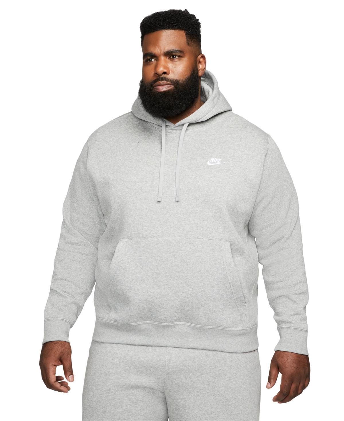 Mens Nike Sportswear Club Fleece Pullover Hoodie Dark Gray Grey Product Image