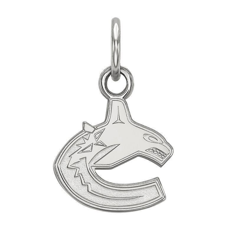 LogoArt Vancouver Canucks 14k Gold Over Silver Mini Logo Pendant, Women's, Sterling Silver Product Image