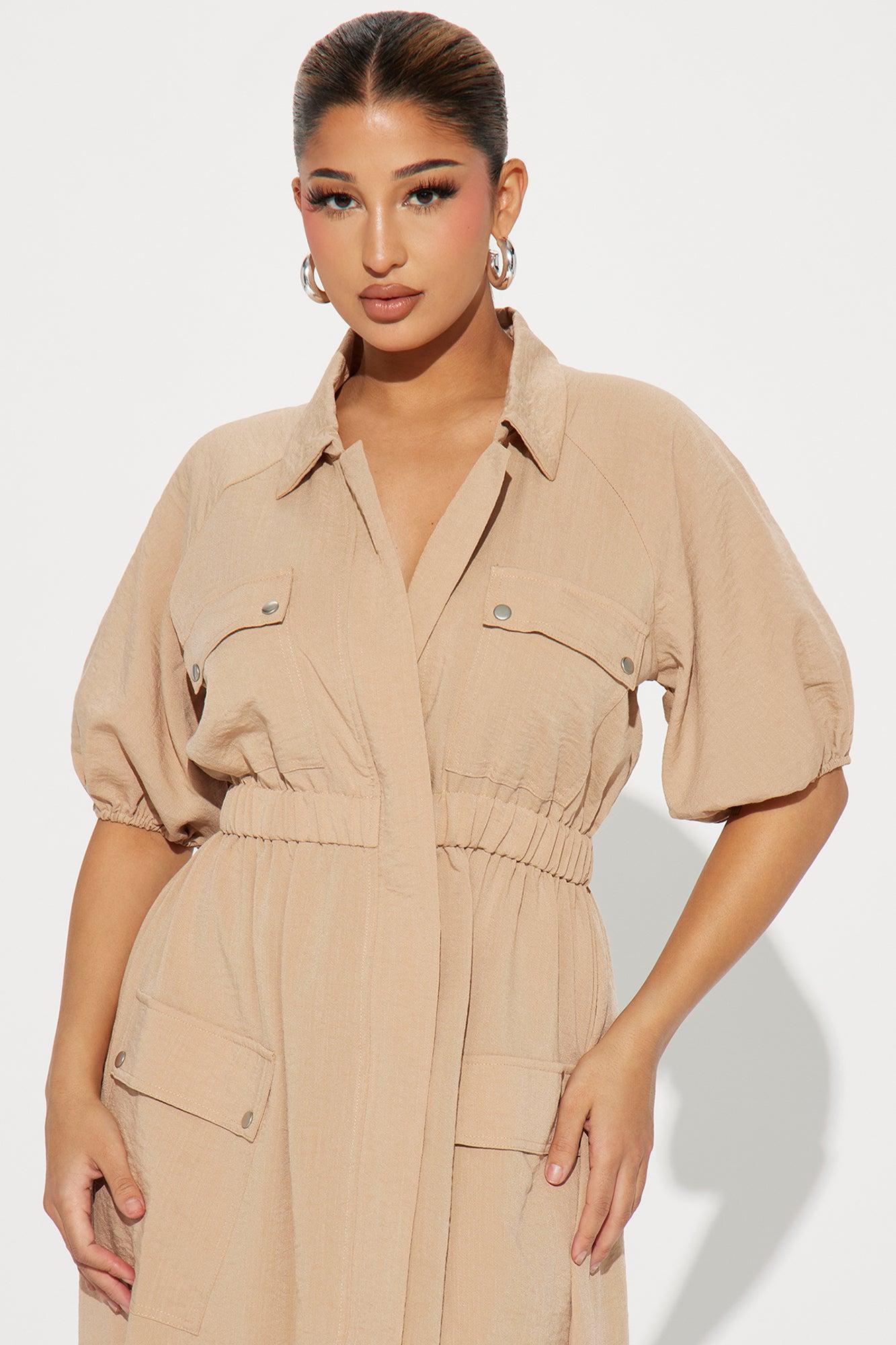 Polina Maxi Dress - Taupe Product Image