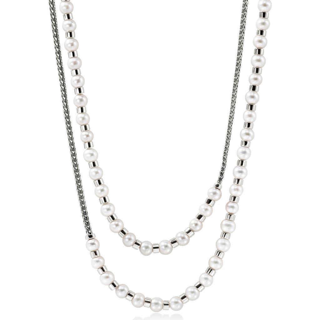 JOHN HARDY Jh Essential Freshwater Pearl Wrap Necklace, Sterling Silver, 2.5mm Product Image