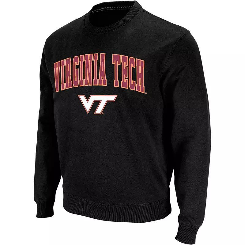 Mens Colosseum Virginia Tech Hokies Arch & Logo Crew Neck Sweatshirt Product Image