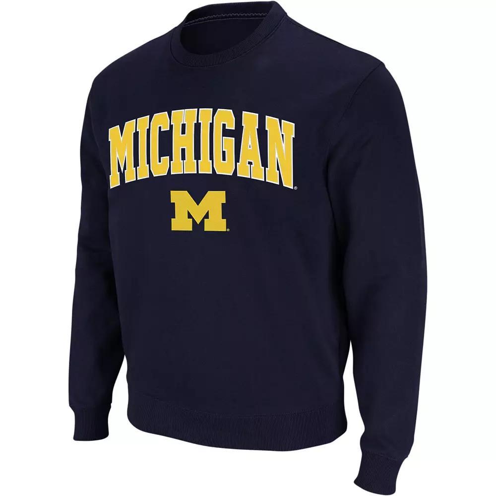 Men's Colosseum Black Iowa Hawkeyes Arch & Logo Crew Neck Sweatshirt, Size: Large Product Image