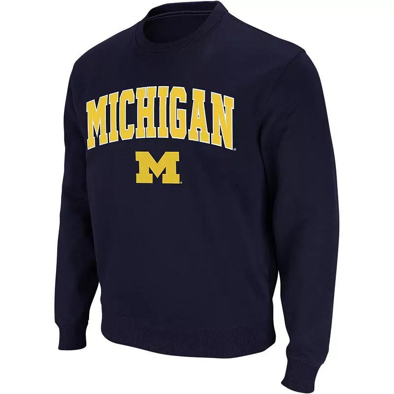 Men's Colosseum Black Iowa Hawkeyes Arch & Logo Crew Neck Sweatshirt, Size: Large Product Image