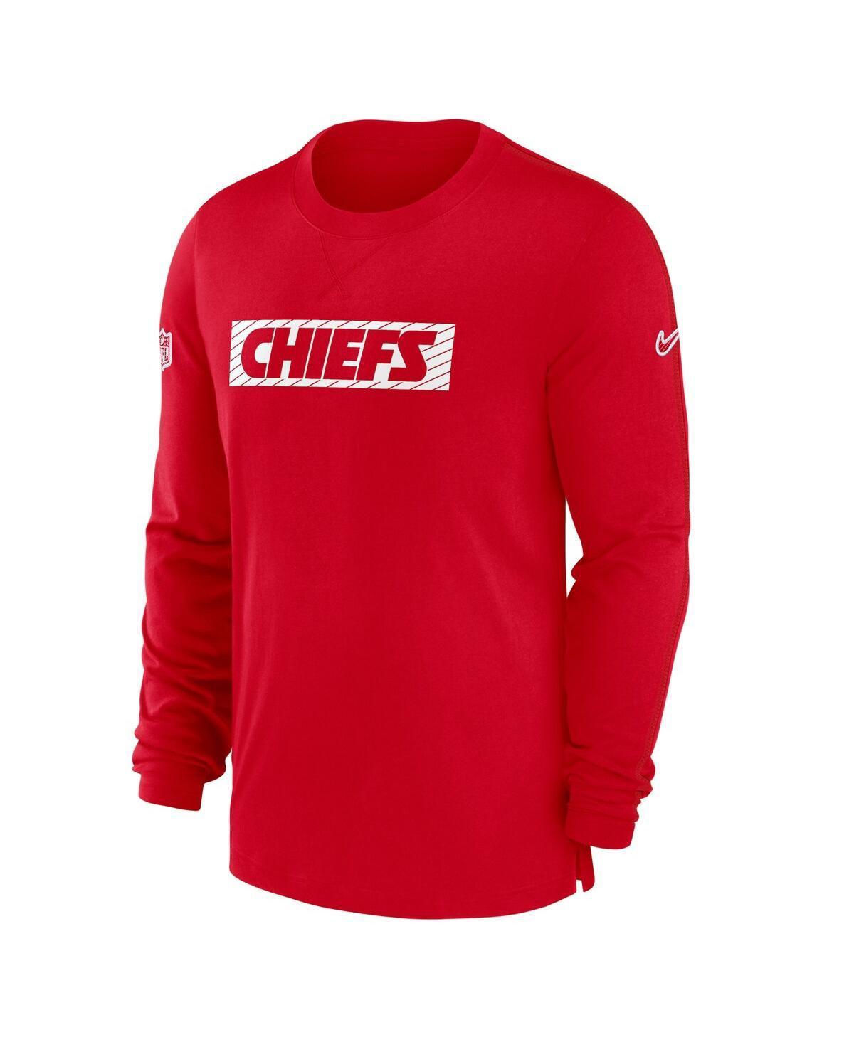 NIKE Kansas City Chiefs Sideline Player Team Issue Men's  Men's Dri-fit Long-sleeve Top In Red Product Image