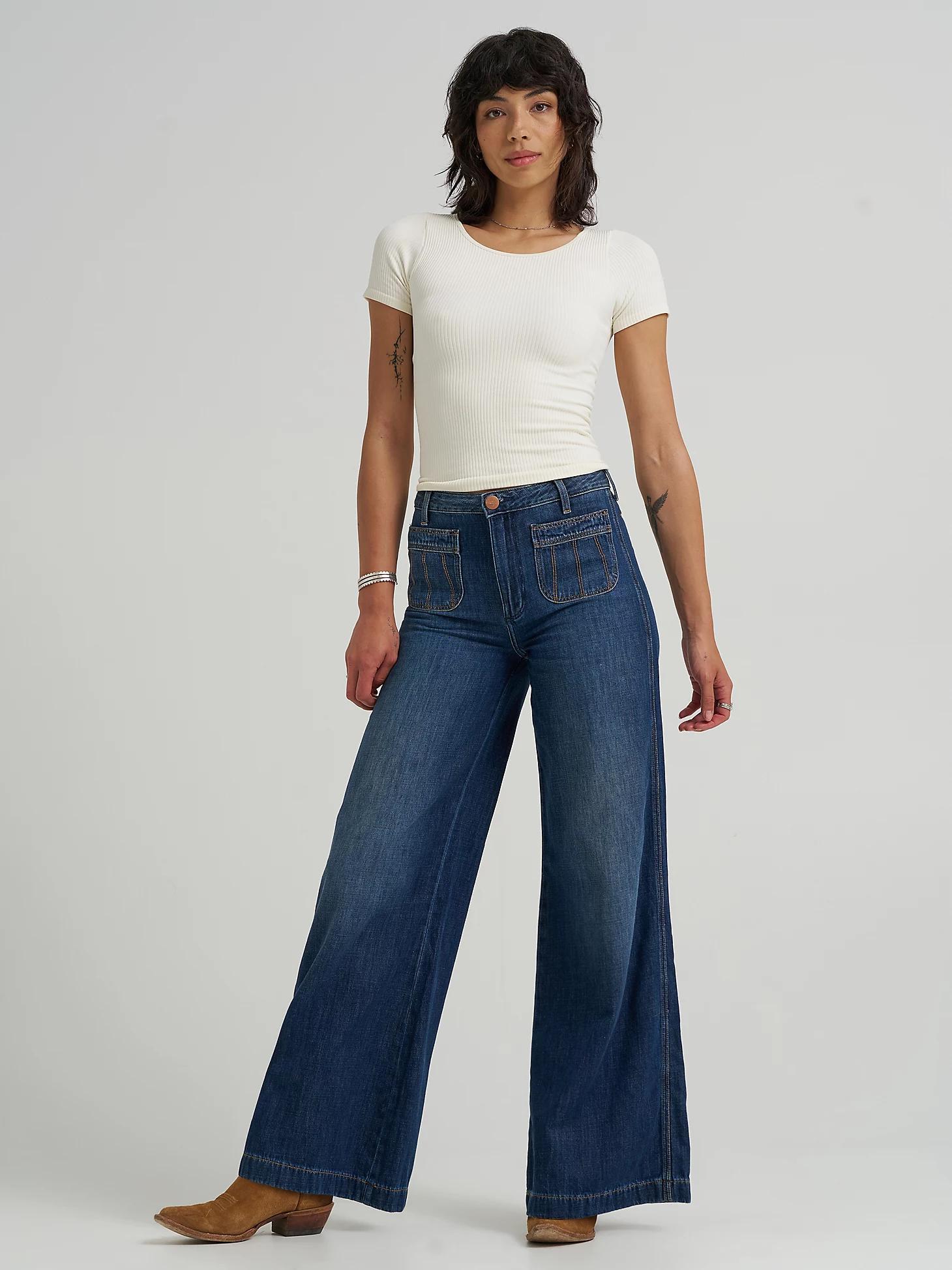 Women's Patch Pocket Trouser Jean | Women's JEANS | Wrangler® Product Image