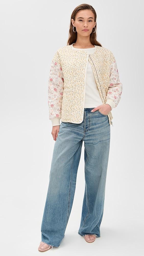 Avec Les Filles Collarless Quilted Bomber Jacket | Shopbop Product Image