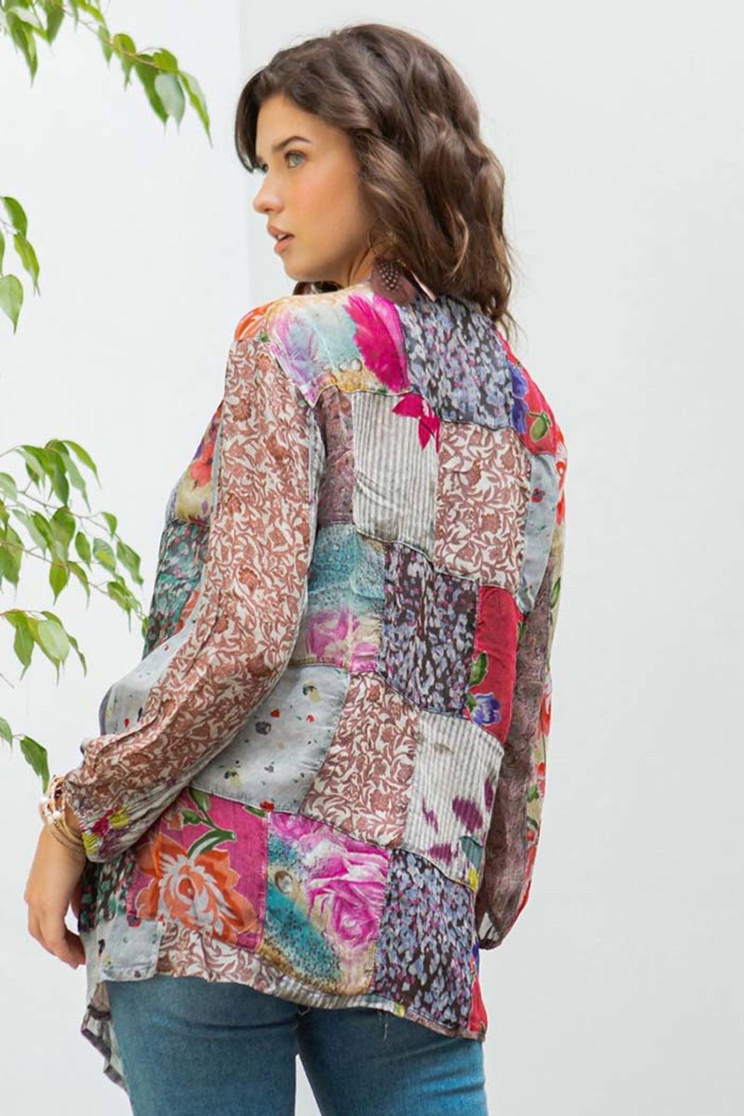 Western Inspired Kimono Cardigan Shirt Product Image