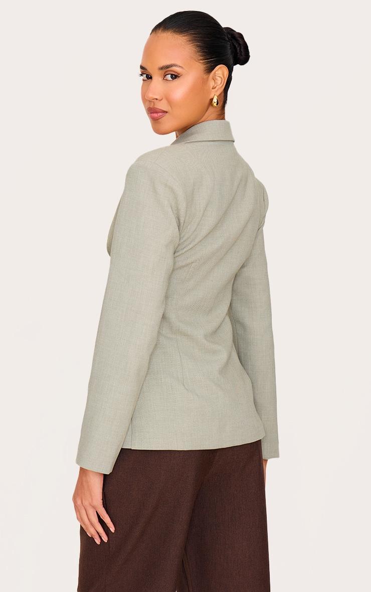 Sage Strap Detail Fitted Blazer Product Image