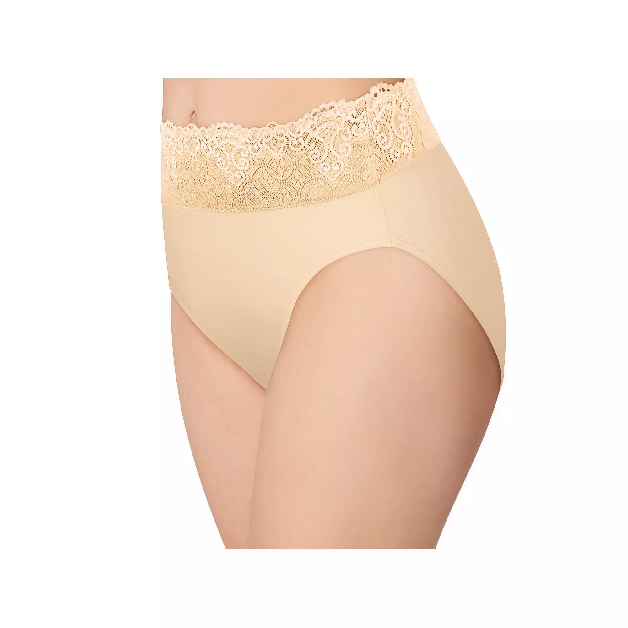 Bali Passion For Comfort Hi Cut Panty DFPC62, Women's, Brown Lace Product Image