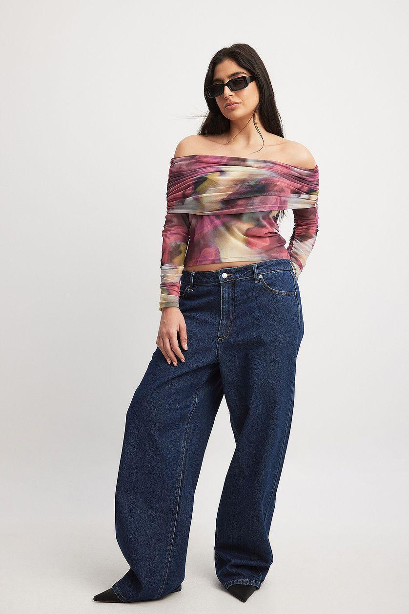 Mesh Off Shoulder Top Product Image