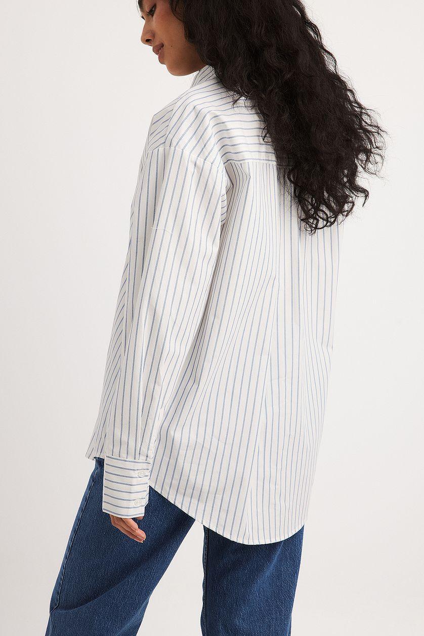Oversized Long Sleeve Cotton Shirt Product Image