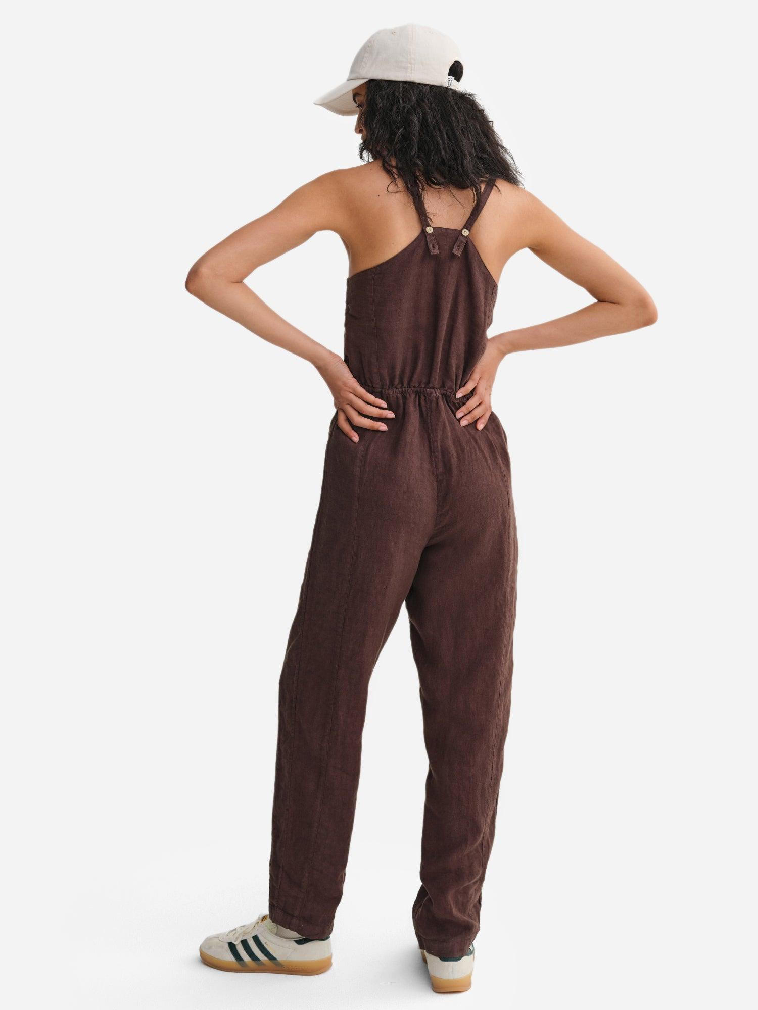 Organic Linen Tank Jumpsuit Female Product Image