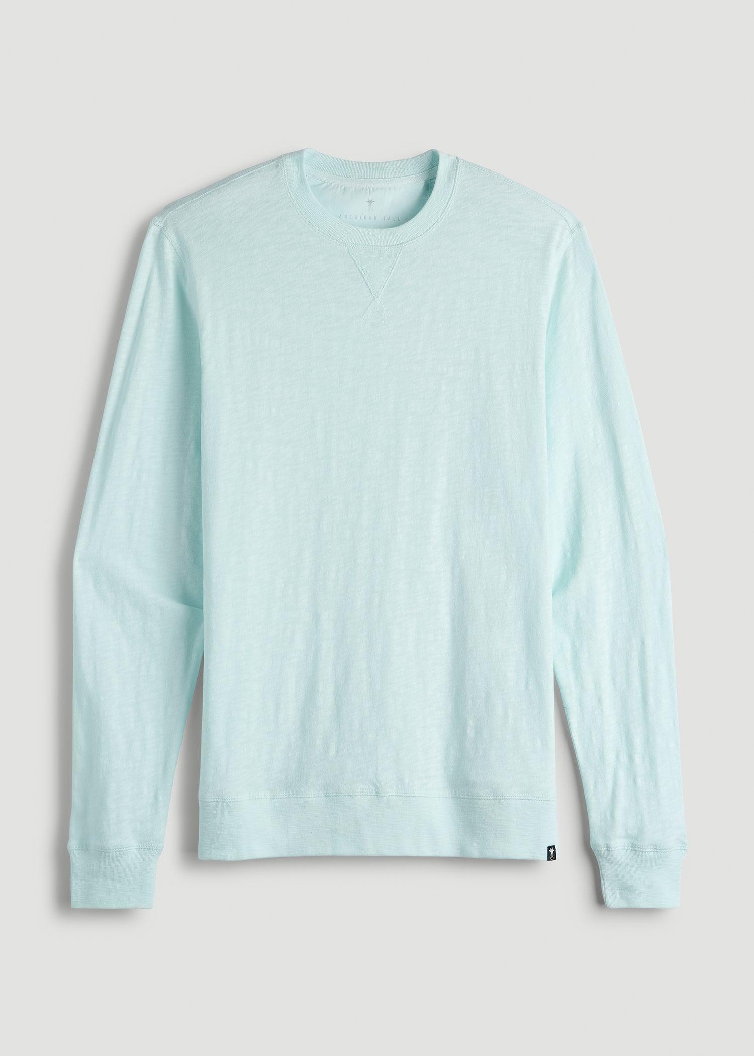 Sunwashed Slub Crewneck for Tall Men in Saltwater Product Image