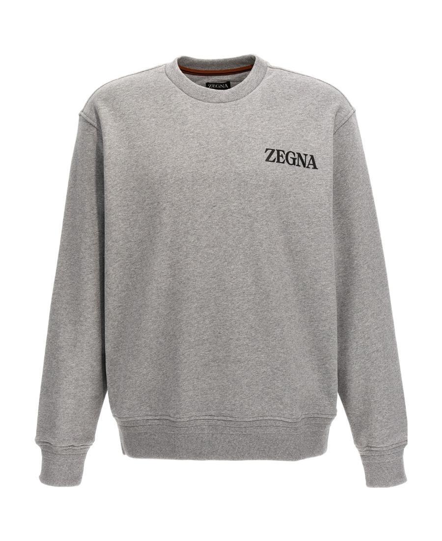 ZEGNA Logo Sweatshirt Gray Product Image