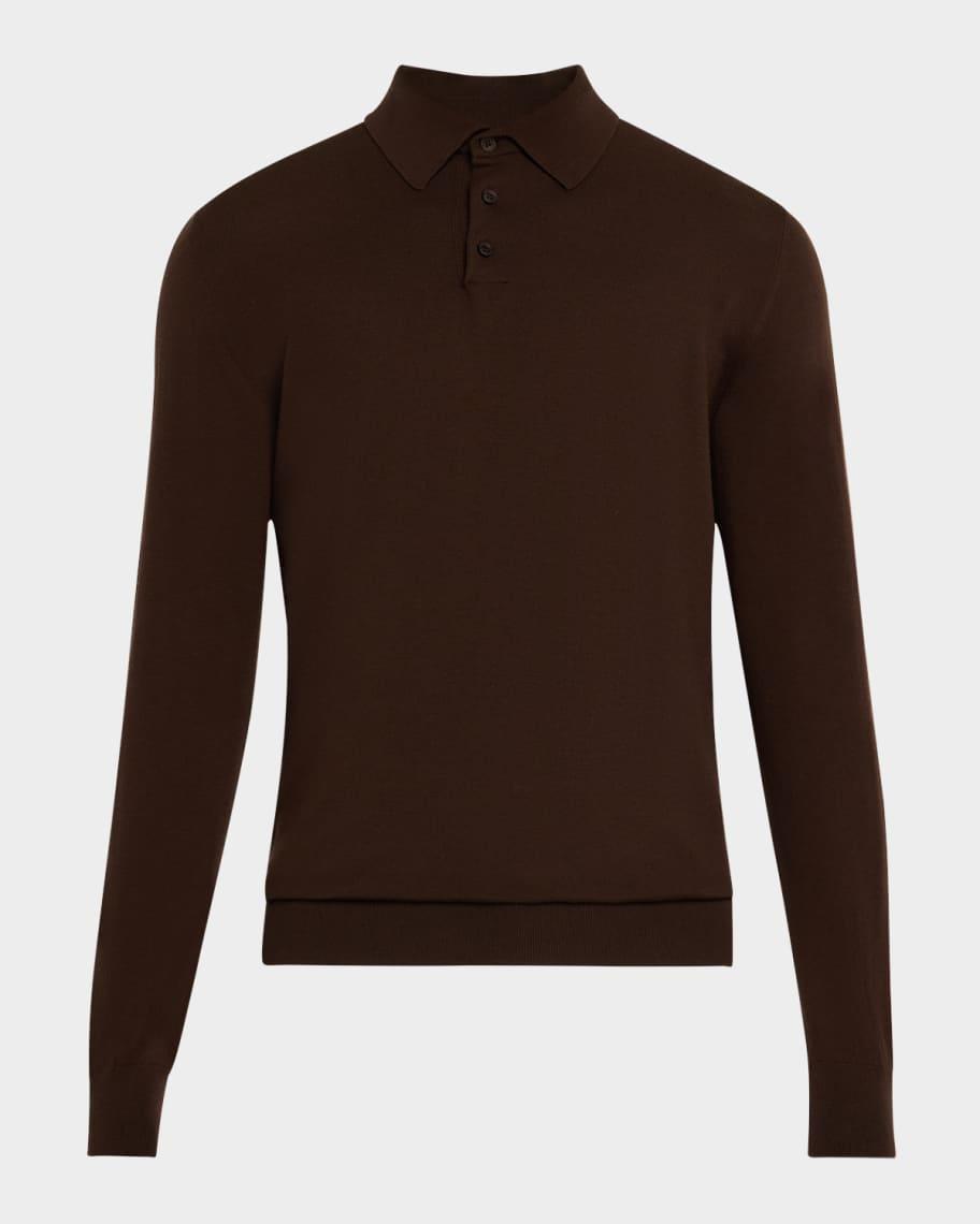 Men's Wool Polo Sweater Product Image