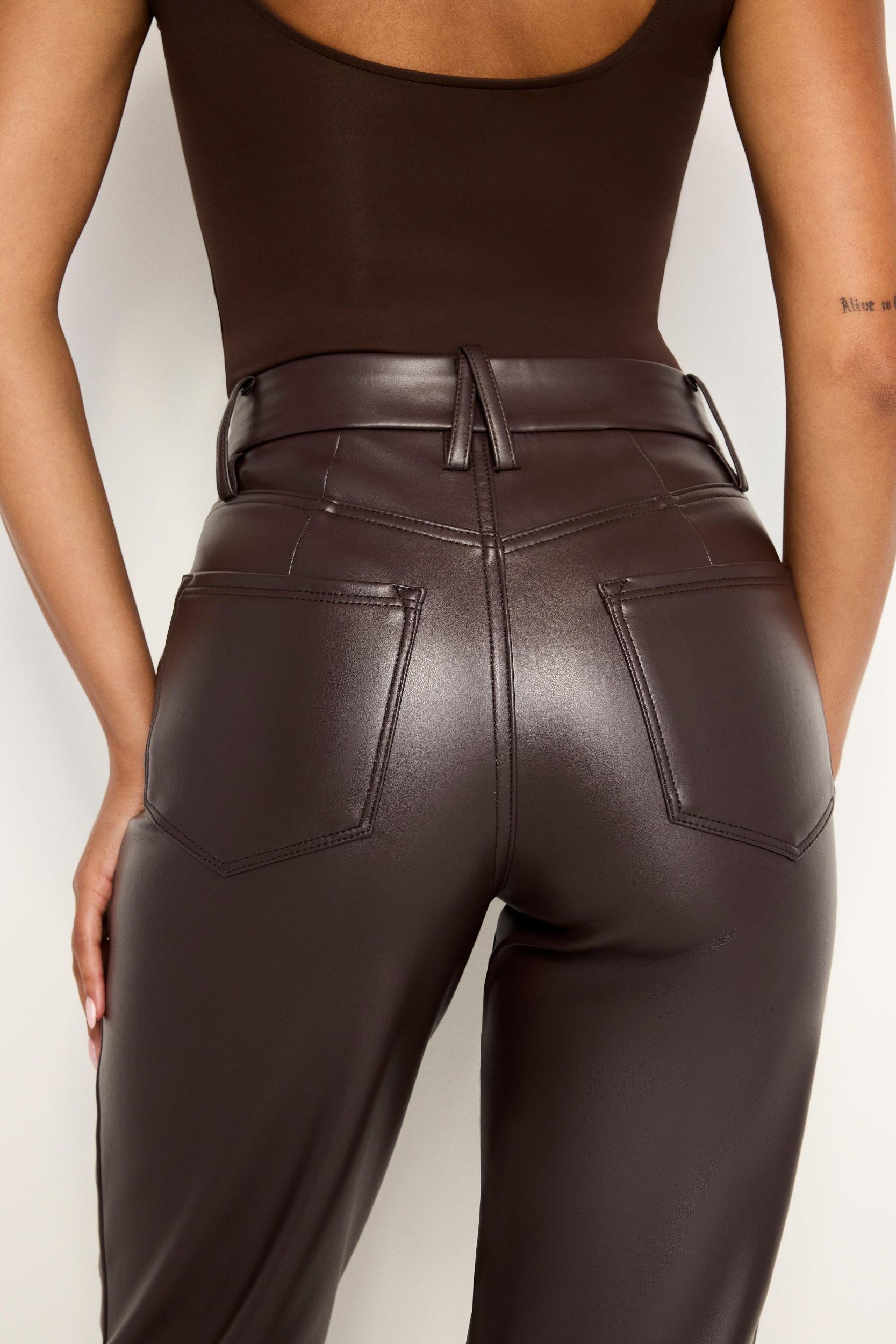 GOOD ICON FAUX LEATHER PANTS | BARK003 Product Image