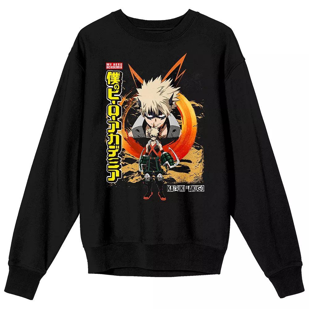 Men's My Hero Academia Bakugo Sweatshirt, Size: Small, Black Product Image