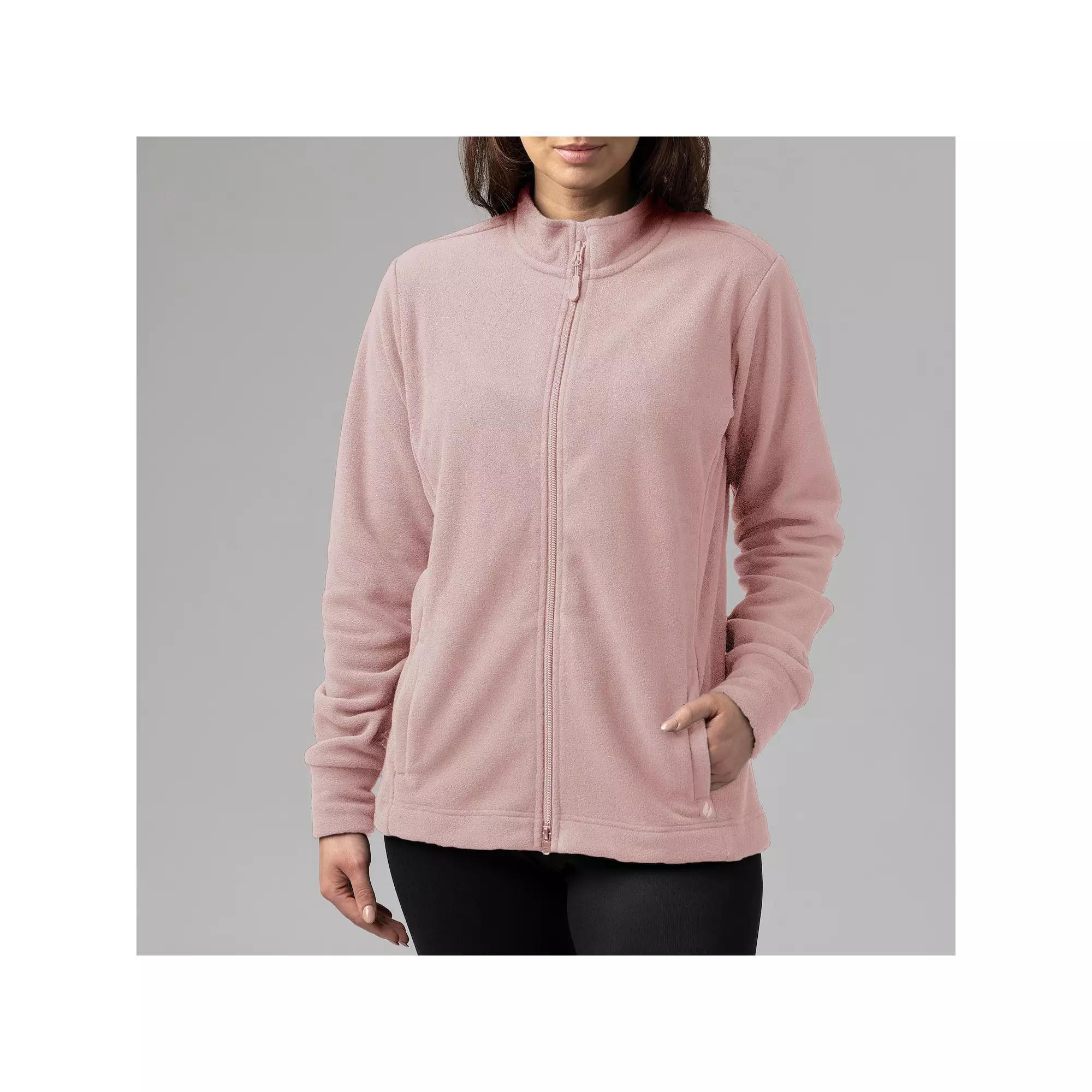 Women's Heat Holders Jasmine Original Super Brushed Fleece Double Zipper Jacket, Size: XXL, Dusty Pink Product Image