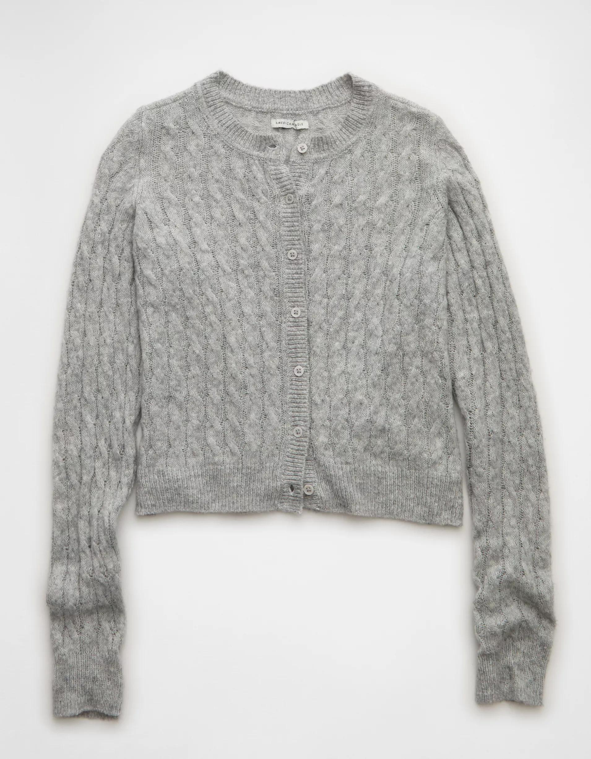 AE Whoa So Soft Button-Front Cardigan Product Image
