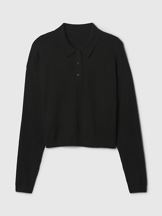 CashSoft Relaxed Polo Sweater Product Image